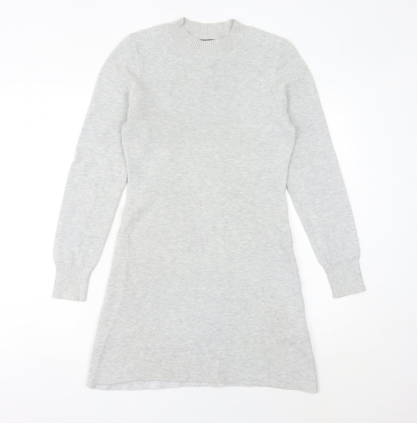 MINKPINK Women Grey XS Jumper Dress Knit Long Sleeve Casual