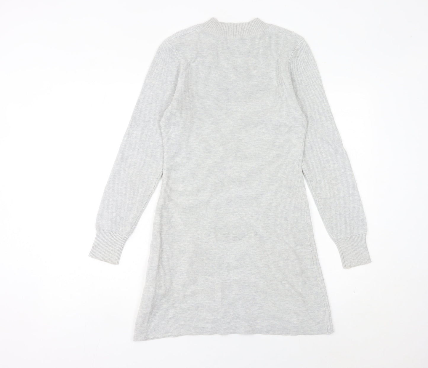 MINKPINK Women Grey XS Jumper Dress Knit Long Sleeve Casual
