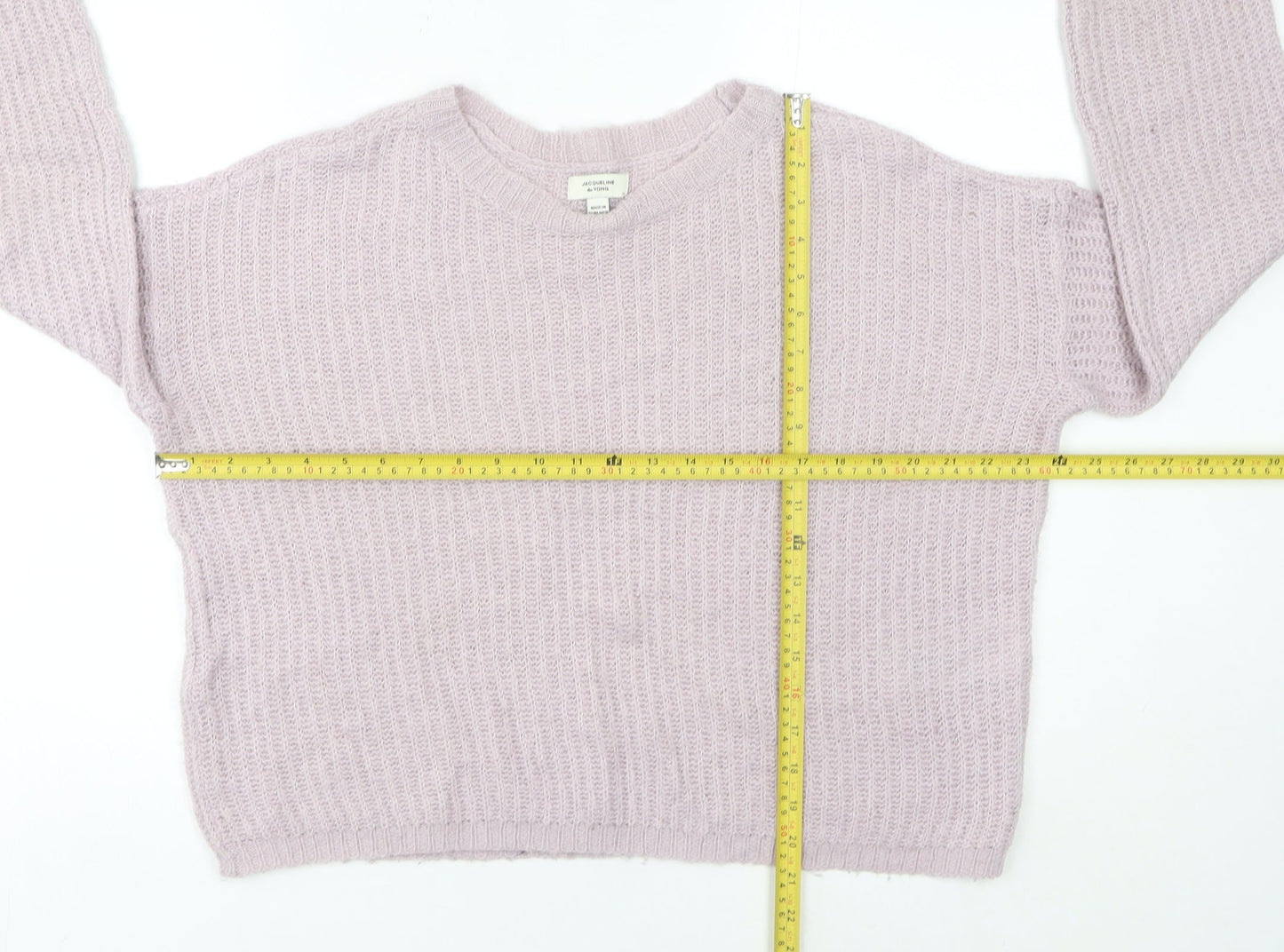 Jacqueline de Yong Womens Purple Knit Pullover Jumper Size M