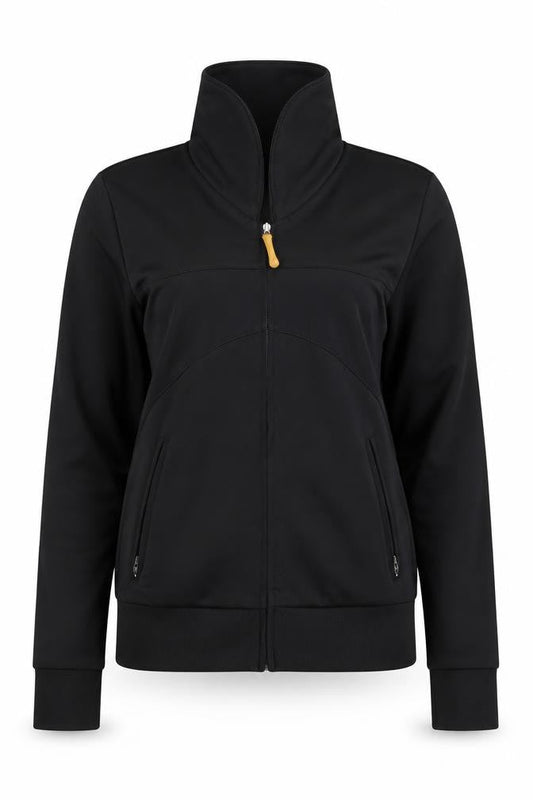 Adidas Womens Black Size 8 Track Jacket Slim Fit Full Zip