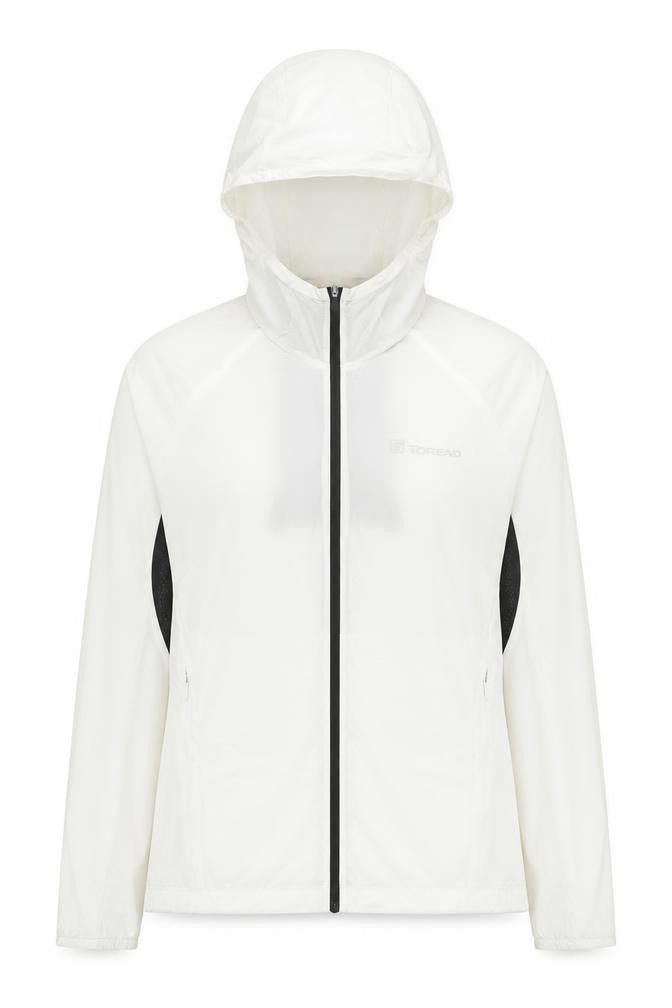 Toread Womens Ivory Windbreaker Jacket Size 8 Hooded Lightweight