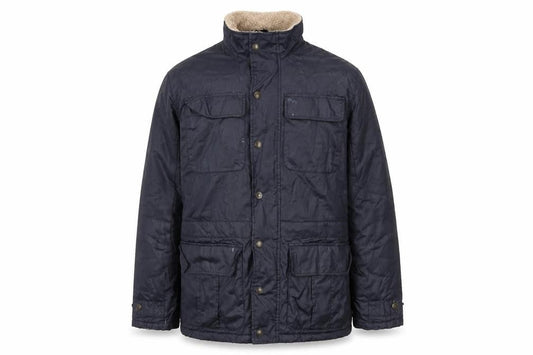 Cotton Traders Men’s Blue L Jacket Outdoor Field Style Pockets Lined