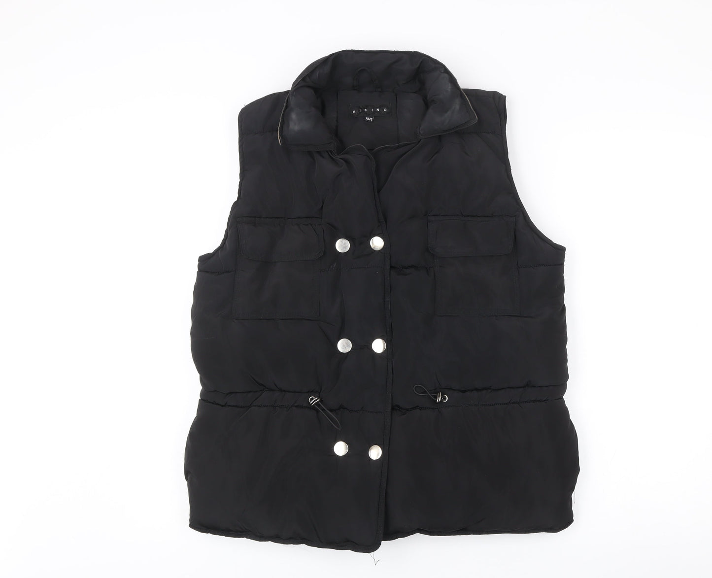 Rising Womens Black XS Puffer Waistcoat Sleeveless Casual Winter