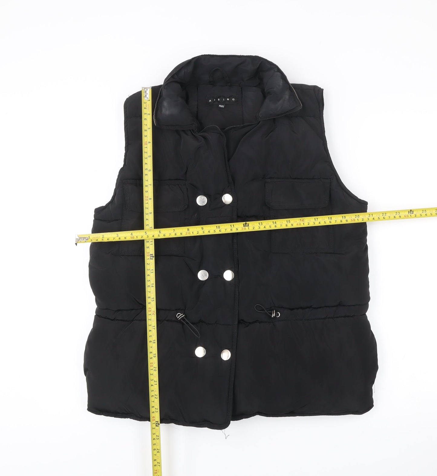 Rising Womens Black XS Puffer Waistcoat Sleeveless Casual Winter