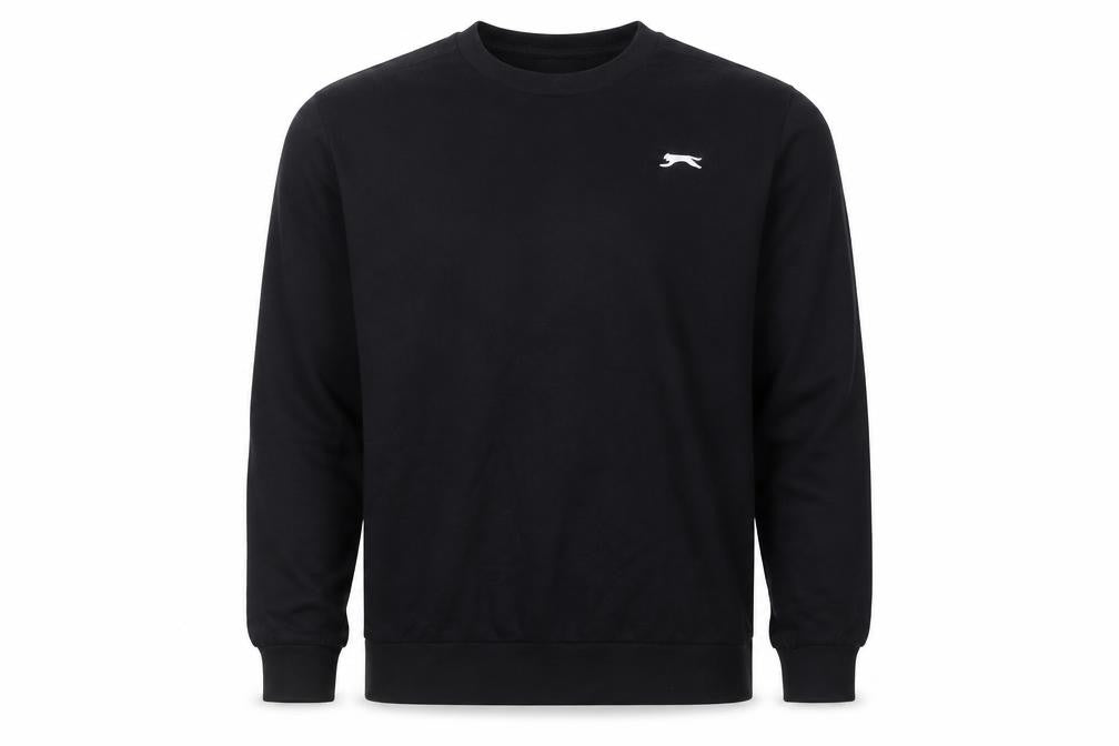 Slazenger Men’s Black XL Pullover Sweatshirt Crew Neck Sportswear