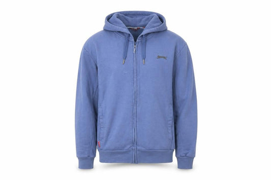 Slazenger Men's Blue Full Zip Hoodie Size M Logo Embroidered