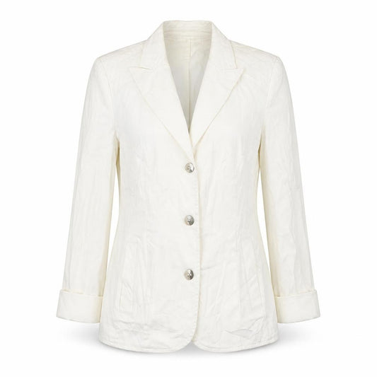 Betty Barclay Womens White Cotton Blend Suit Jacket Size 12