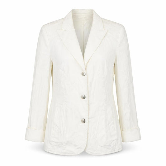 Betty Barclay Womens White Cotton Blend Suit Jacket Size 12