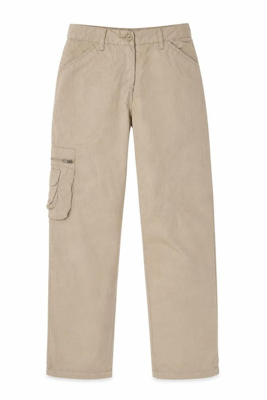 J'ESPERE Mens Beige Cargo Trousers Size S 36/38 Casual Straight