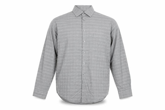 Calvin Klein Mens Grey Check Cotton Regular Fit Shirt Size 16