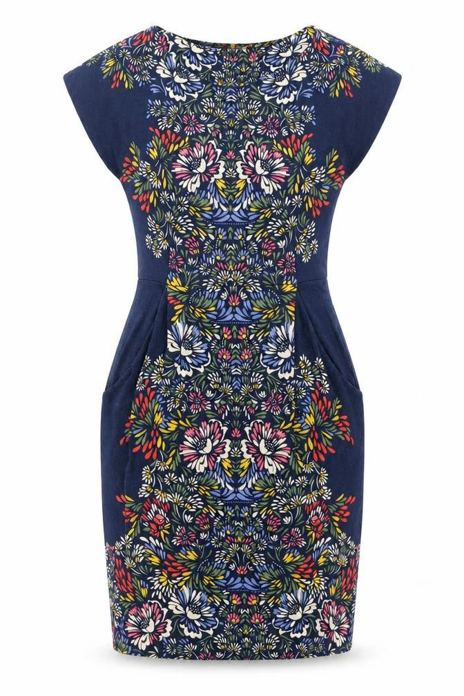 Monsoon Women’s Multicoloured Floral Strapless Bodycon Dress Size 8