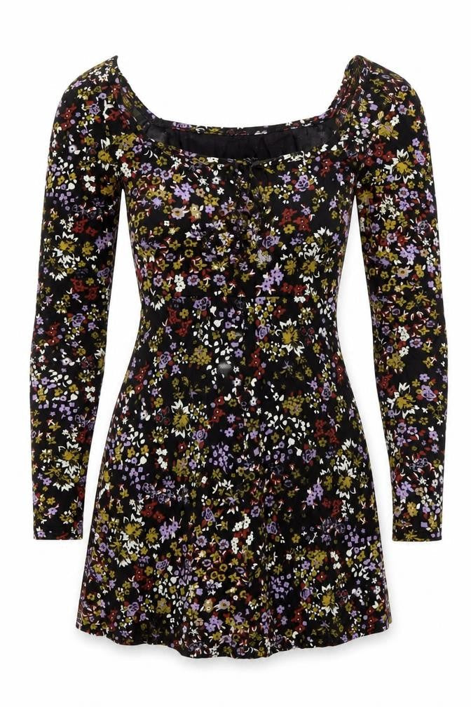 PRETTYLITTLETHING Women’s Multicoloured Floral Mini Dress Size 6