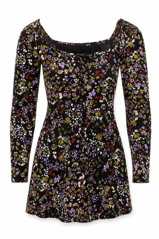 PRETTYLITTLETHING Women’s Multicoloured Floral Mini Dress Size 6