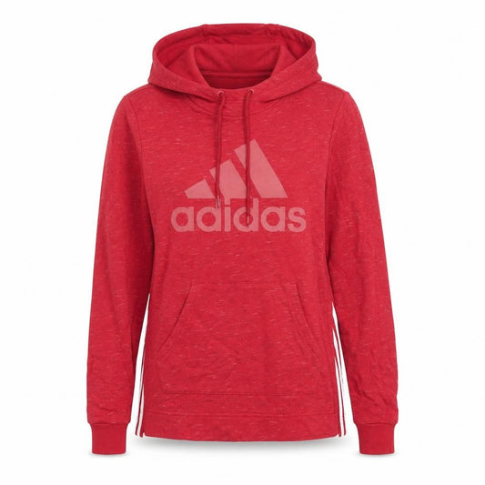 Adidas Womens Red XS Pullover Hoodie Sweatshirt Logo Cotton Blend