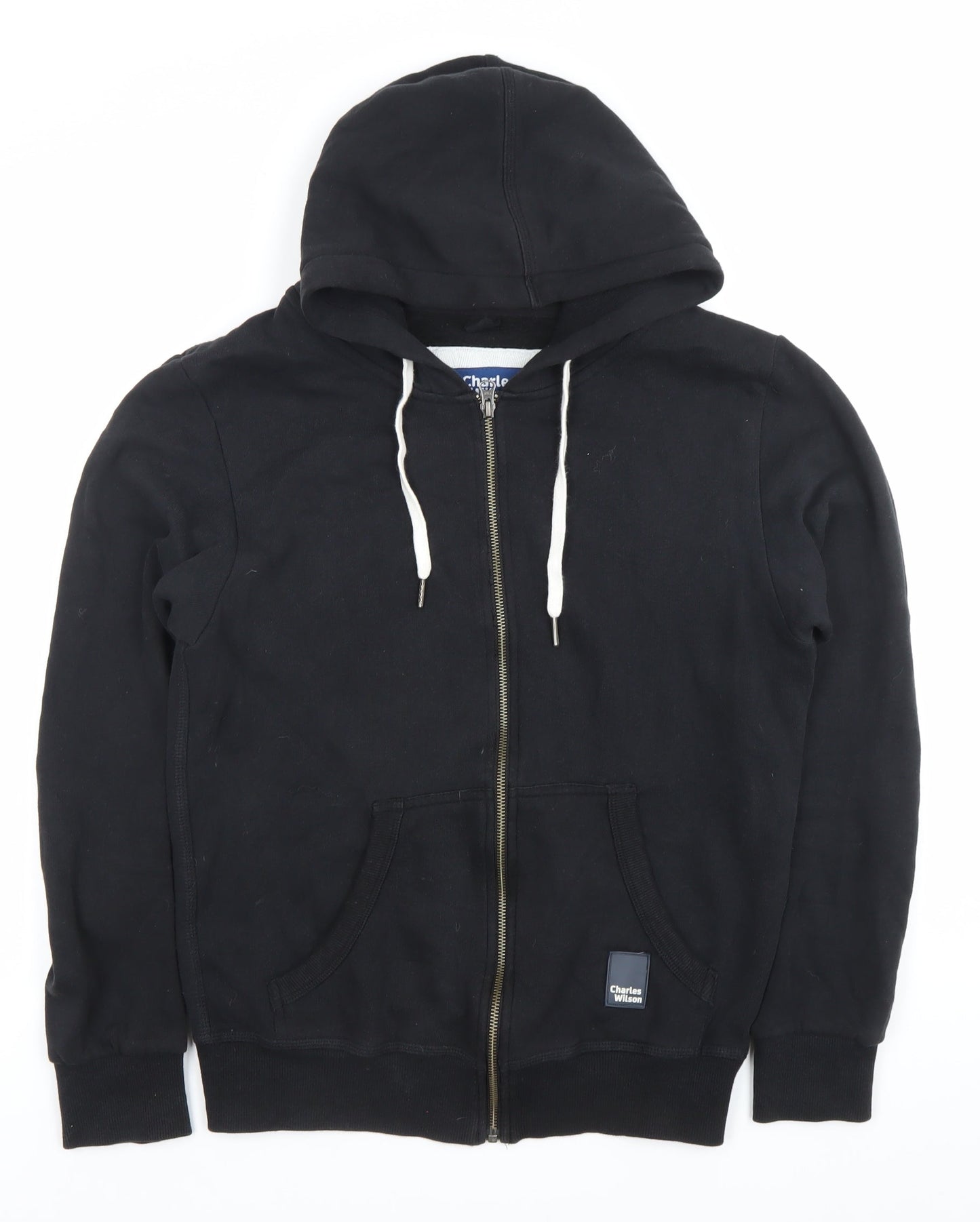 Charles Wilson Men’s Black Small Full Zip Hoodie Regular Fit