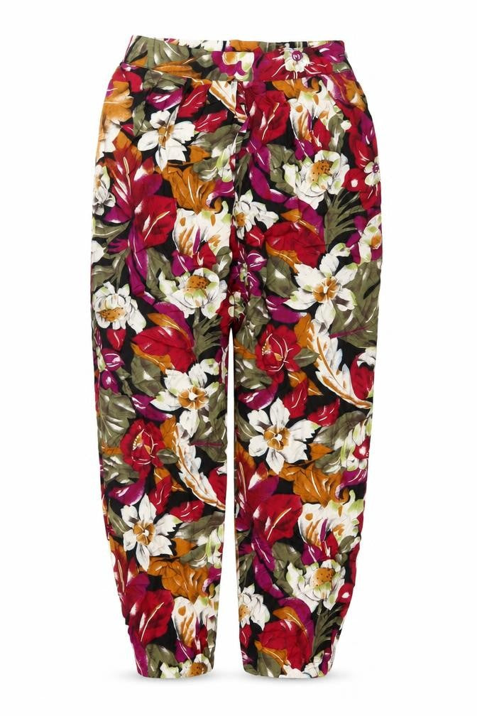 The Clothes Tree Womens Multicoloured Floral Harem Trousers Size 8