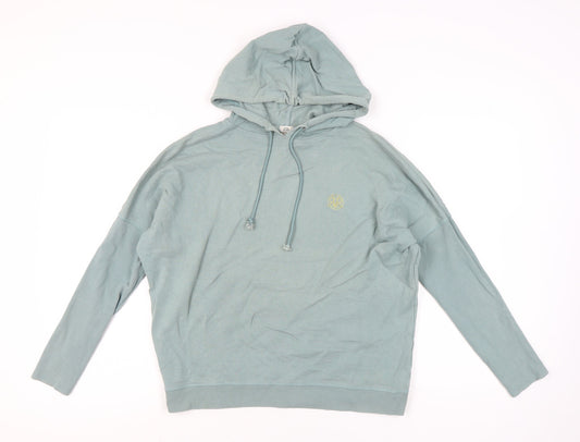 River Island Women’s Green Hoodie Small Pullover Cotton Casual