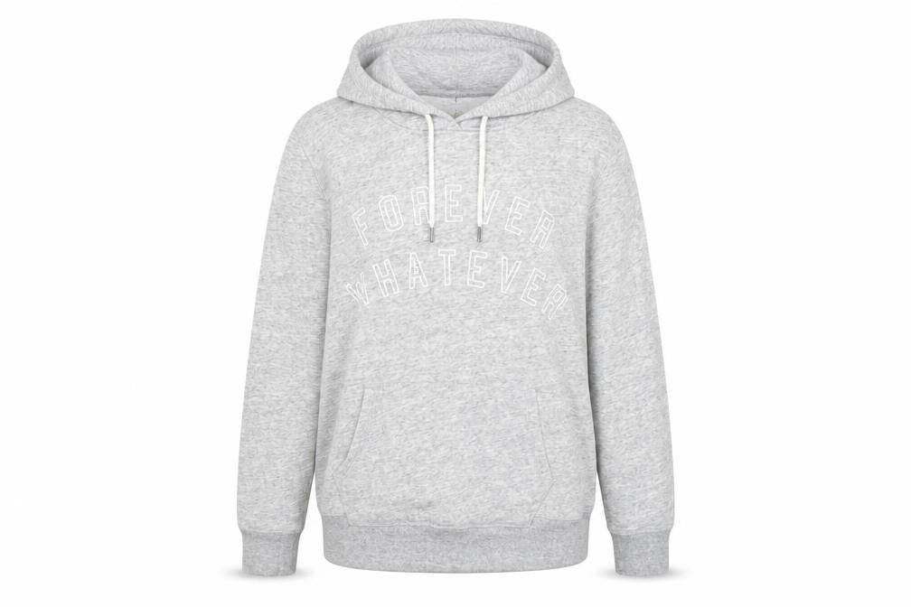 H&M Womens Grey Hoodie Sweatshirt L Graphic Print Pullover