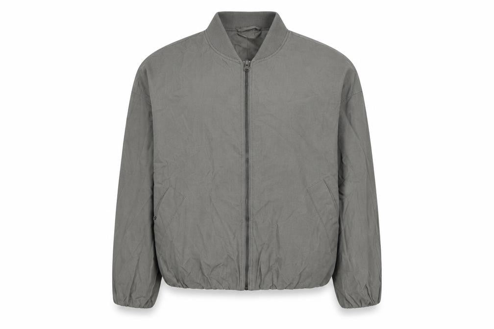 Pull&Bear Women’s Grey Bomber Jacket Size 12 Full Zip Casual