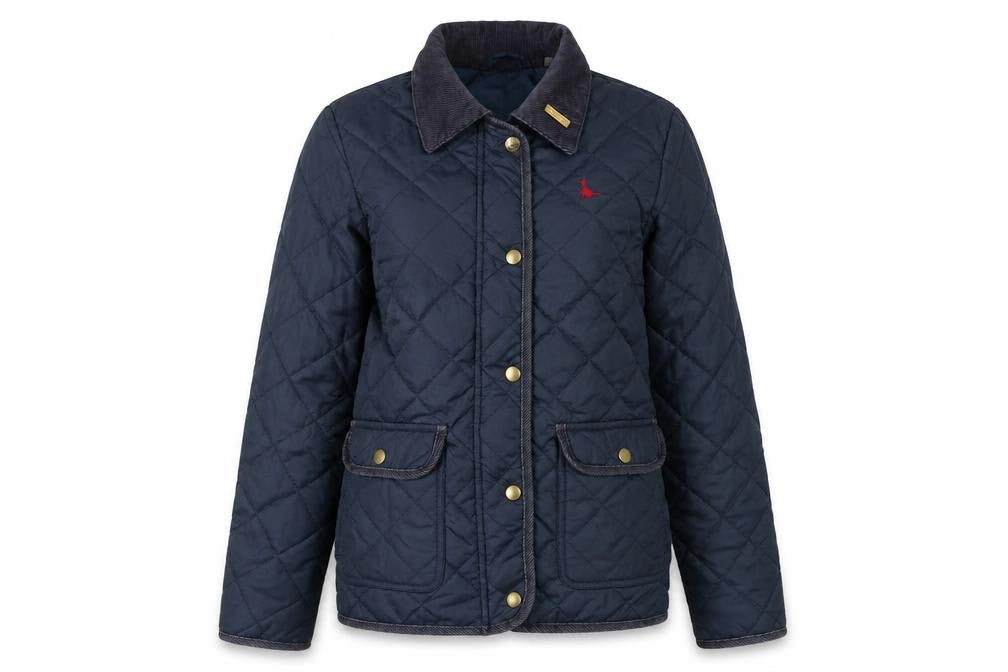 Jack Wills Womens Blue Quilted Casual Jacket Coat UK 8