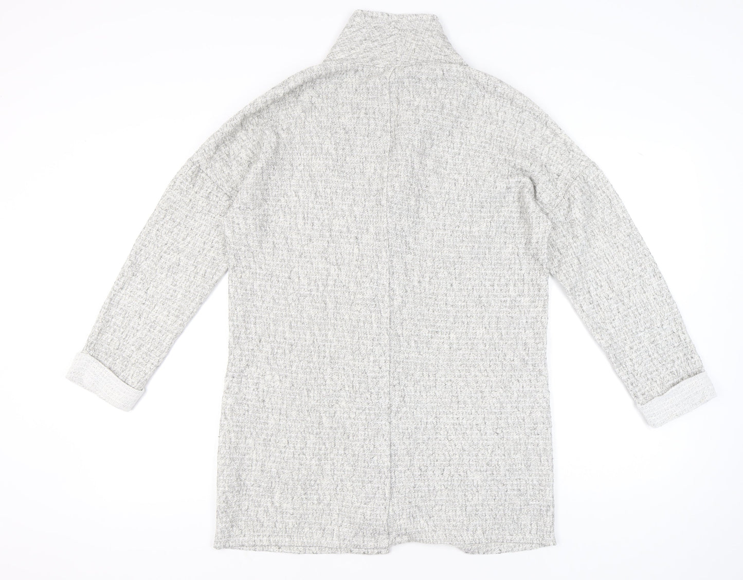 Next Women’s Grey Knit Cardigan UK 10 Long Sleeve Collared
