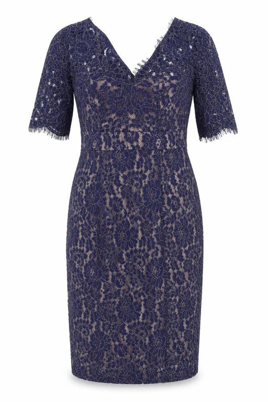 Monsoon Women’s Blue Lace Sheath Knee Length Dress UK 10