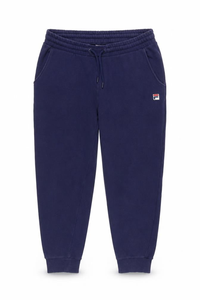 Fila Womens Blue L Jogger Sweatpants Tapered Cotton Blend