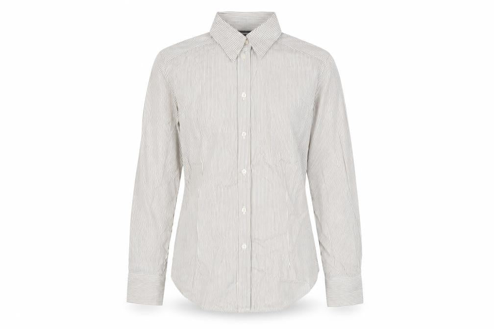 Daniel Hechter Women’s Beige Striped Button-Up Shirt Size 12