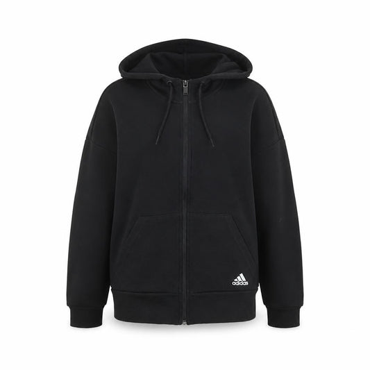 Adidas Womens Black Full Zip Hoodie Size 8 Activewear Gym Jacket