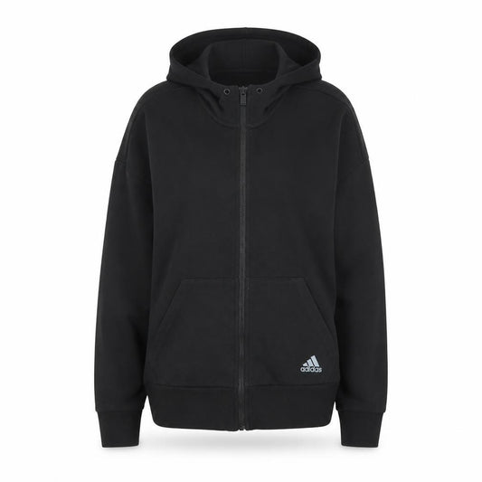 Adidas Womens Black Size 10 Full Zip Hoodie Sweatshirt
