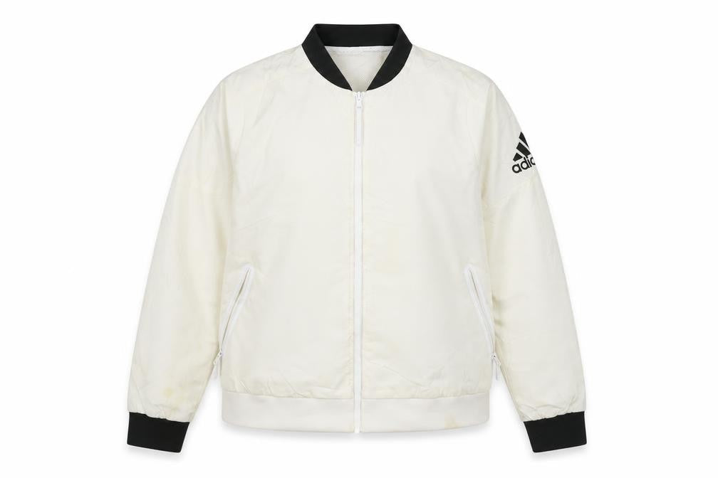 Adidas Womens Ivory Size 12 Full Zip Training Jacket