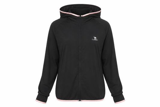 Camel Women’s Black Full Zip Lightweight Hoodie Size 12