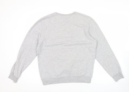 Champion Mens Grey XL Pullover Sweatshirt Crew Neck Logo Jumper