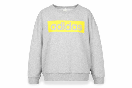 Adidas Women’s Grey Sweatshirt Medium Logo Crew Neck Long Sleeve