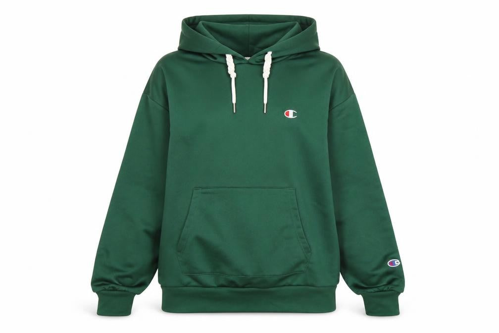 Champion Women's Green Hoodie Sweatshirt Pullover M Logo Athletic