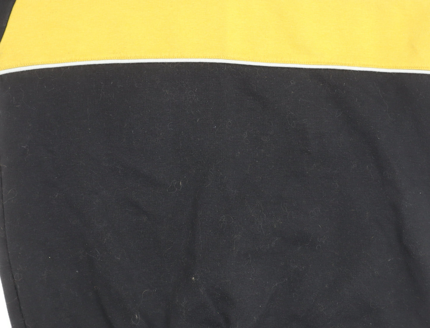 H&M Divided Men’s Black Yellow Striped Pullover Sweatshirt M