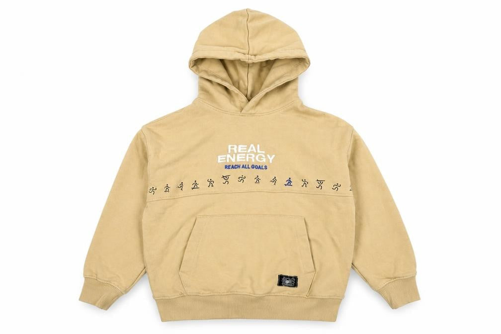 Zara Boys Beige Pullover Hoodie 8-9 Years Cotton Blend Graphic Print