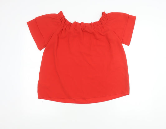 Dorothy Perkins Women’s Red Off Shoulder Blouse Size 12