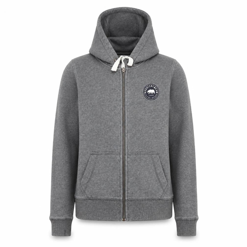 SoulCal Women’s Grey Hoodie Jacket UK 10 Zip Logo Casual