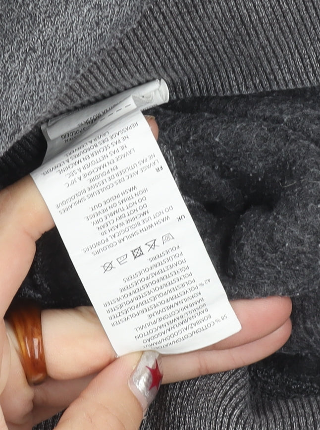 SoulCal & Co Women’s Grey Hoodie Jacket UK 10 Zip Logo Casual
