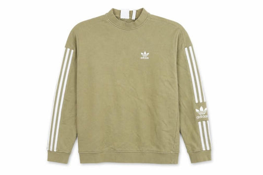 Adidas Womens Green Pullover Sweatshirt S Regular Fit Logo Sportswear