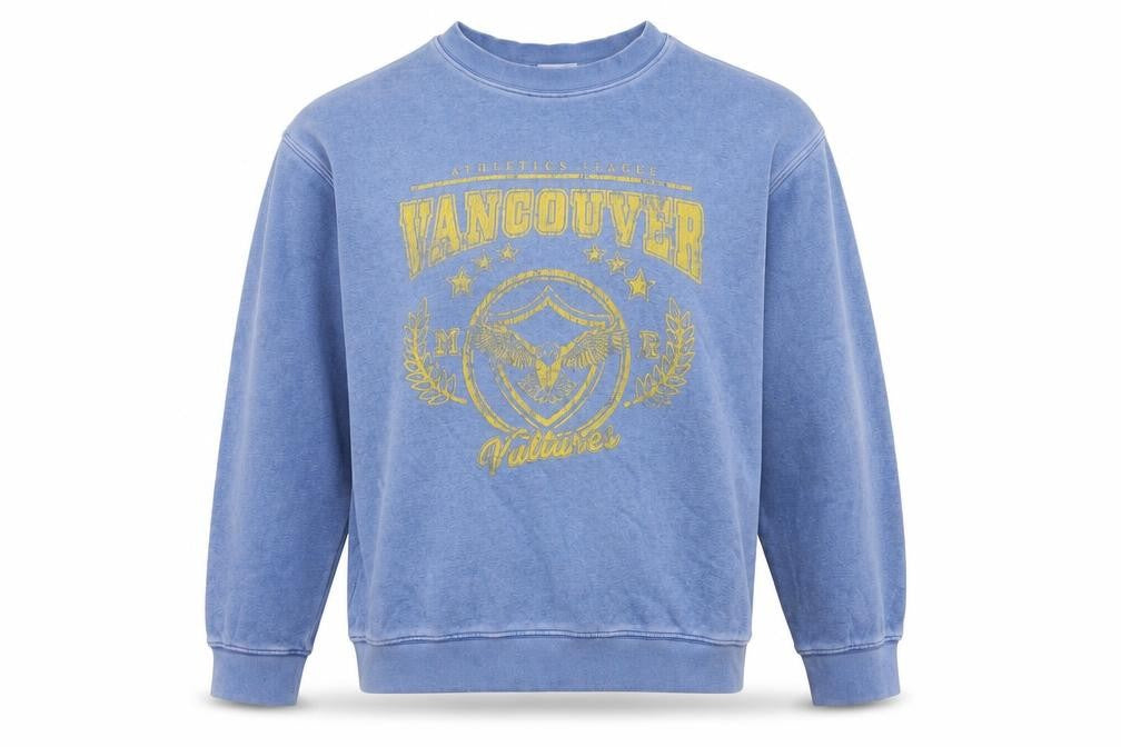 H&M Divided Womens Blue Graphic Print Sweatshirt Size S