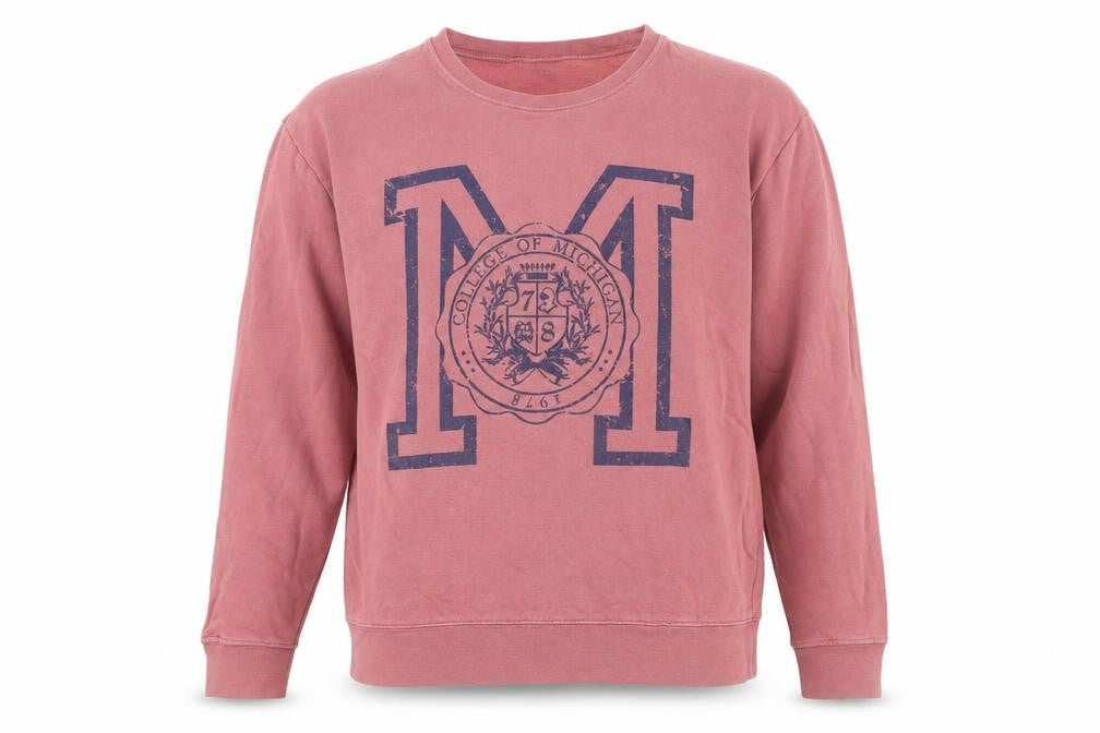 Topshop Women Pink Pullover Sweatshirt S Cotton Logo Casual