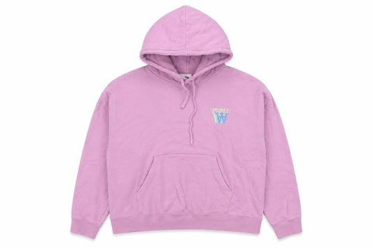 Wood Wood Double A Womens Pink Pullover Hoodie Size L Cotton Logo Print