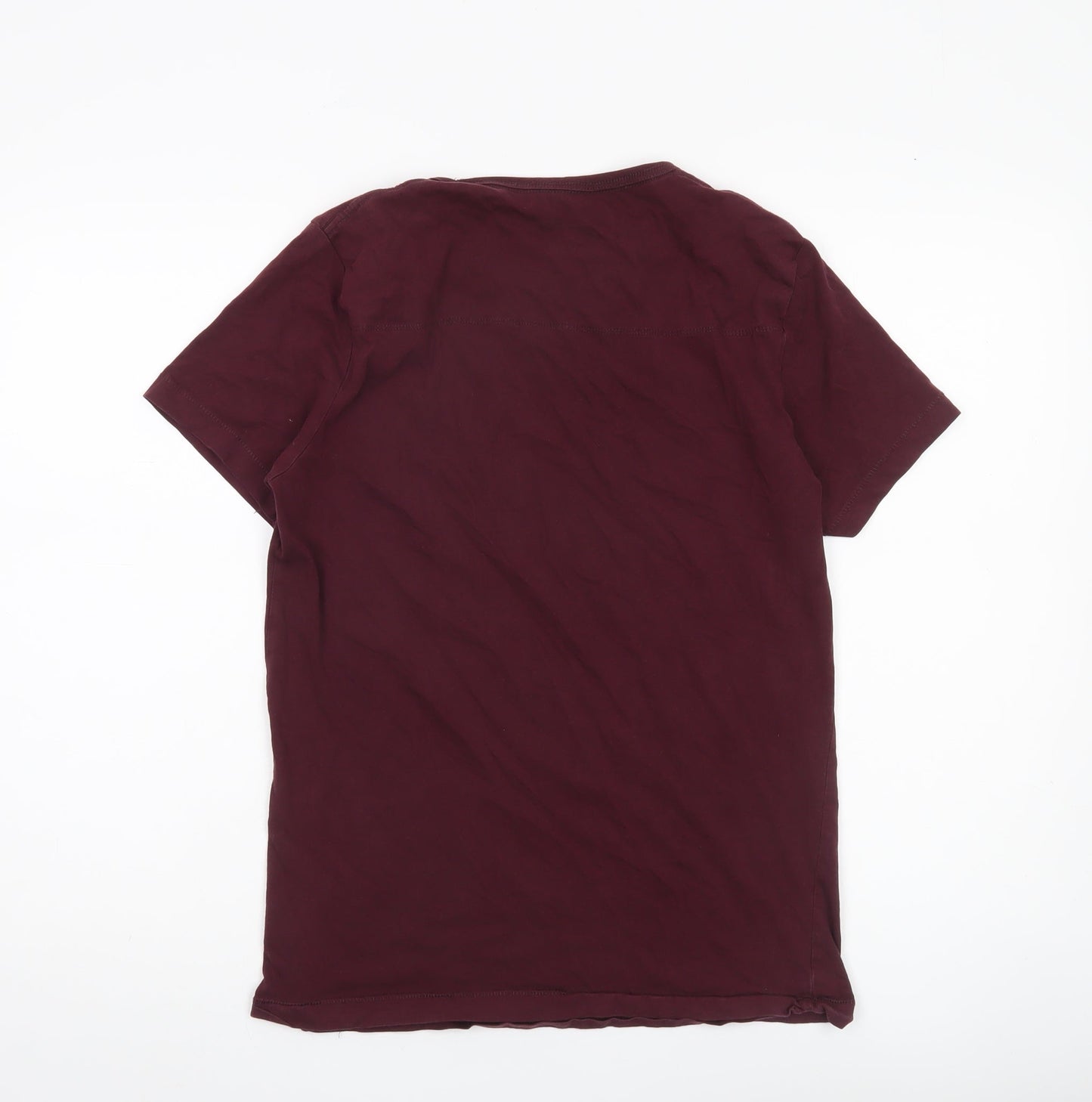 French Connection Men's Red Medium Crew Neck Cotton T-Shirt