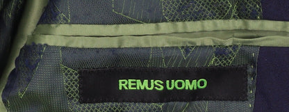 Remus Uomo Men's Blue 36R Slim Fit Blazer Jacket Formal