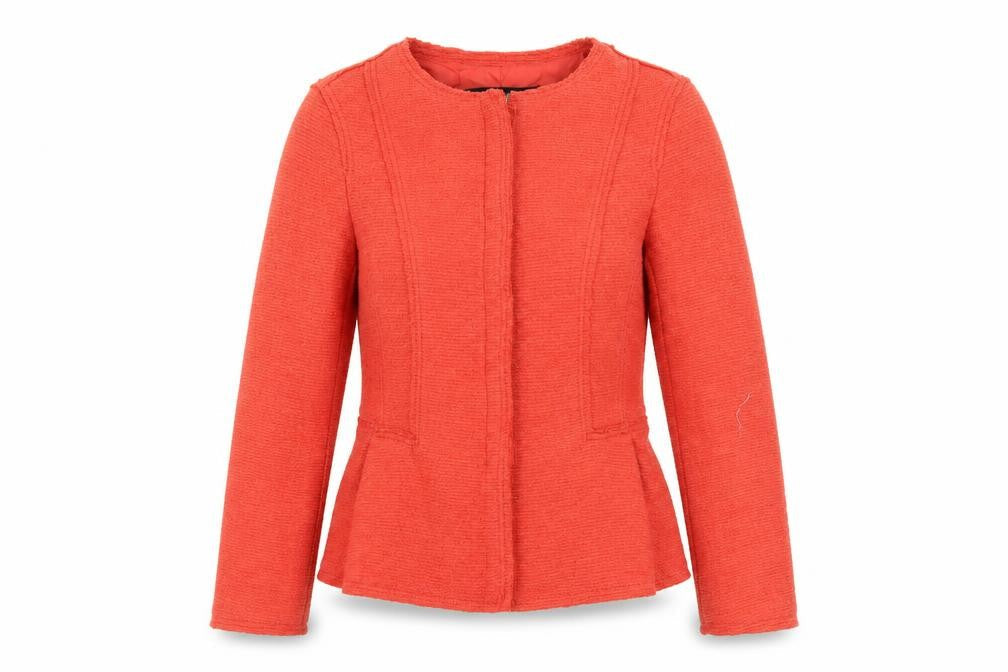 Zara Basic Women's Red Collarless Blazer Jacket Size S