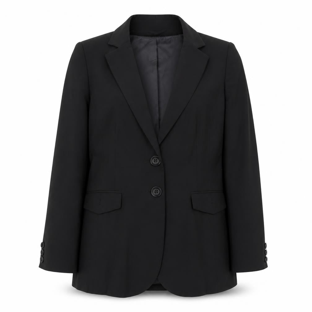 Evans Women’s Black Size 16 Single-Breasted Suit Jacket Blazer