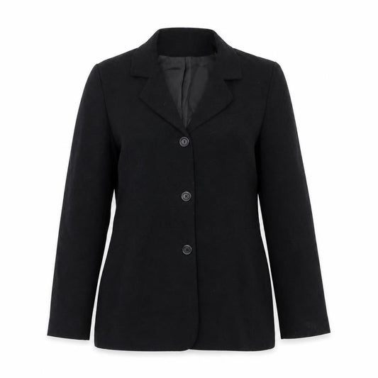 CMD Womens Black Size 12 Single-Breasted Blazer Jacket