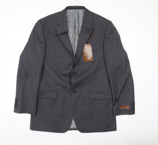 Marks and Spencer Men's Grey 40R Wool Blend Blazer Jacket